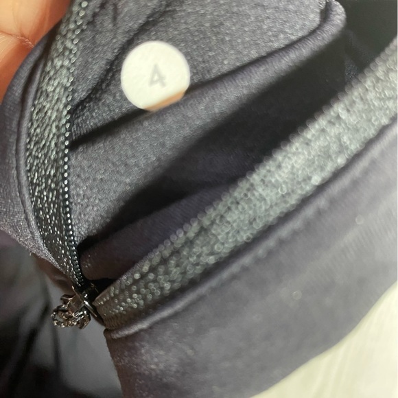 Lululemon Cropped Black Leggings With Sheer Panels, Size 4 - Picture 5 of 10